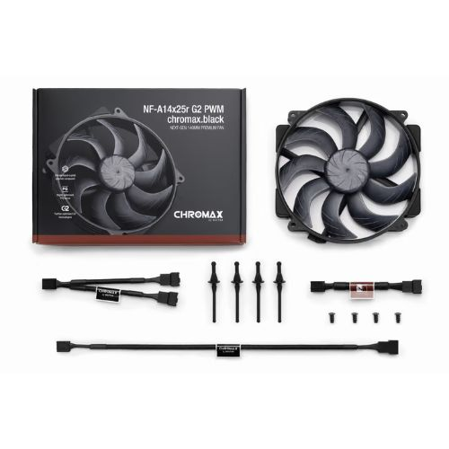 Noctua NF-A14x25r G2 PWM Chromax Black 140mm Cabinet Fan